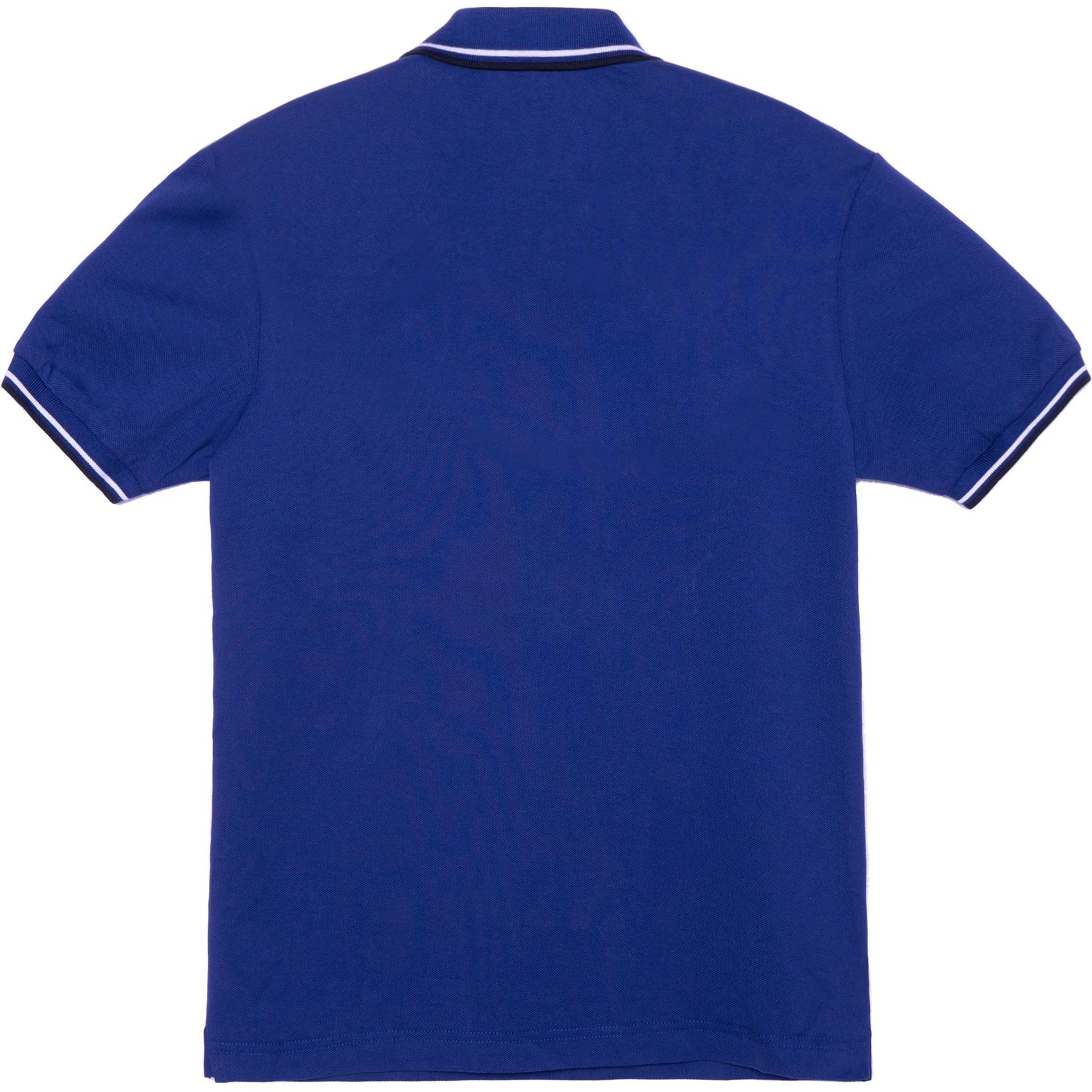 Lookbook 普拉达 蓝色条纹领标短袖POLO衫 SJN256-322-F0AHG