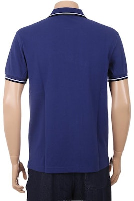 普拉达 蓝色条纹领标短袖POLO衫 SJN256-322-F0AHG Details for 普拉达 蓝色条纹领标短袖POLO衫 SJN256-322-F0AHG