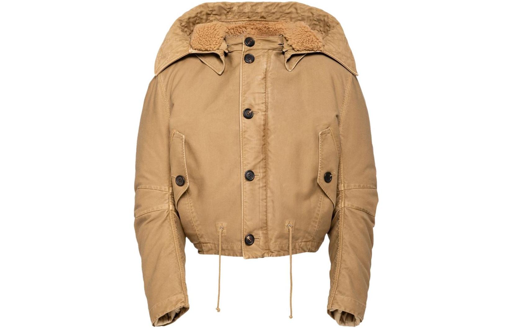 Order PRADA 棕色纯色连帽休闲夹克. SGC344-1V3W-F0594-S-232