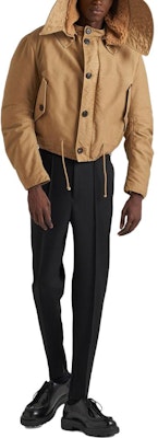 PRADA 棕色纯色连帽休闲夹克. SGC344-1V3W-F0594-S-232 Lookbook PRADA 棕色纯色连帽休闲夹克. SGC344-1V3W-F0594-S-232