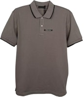 PRADA Brown Solid Letter Stripe Print Casual Polo Shirt. SIN256-322-FOBW907-R-232 PRADA Brown Solid Letter Stripe Print Casual Polo Shirt. SIN256-322-FOBW907-R-232