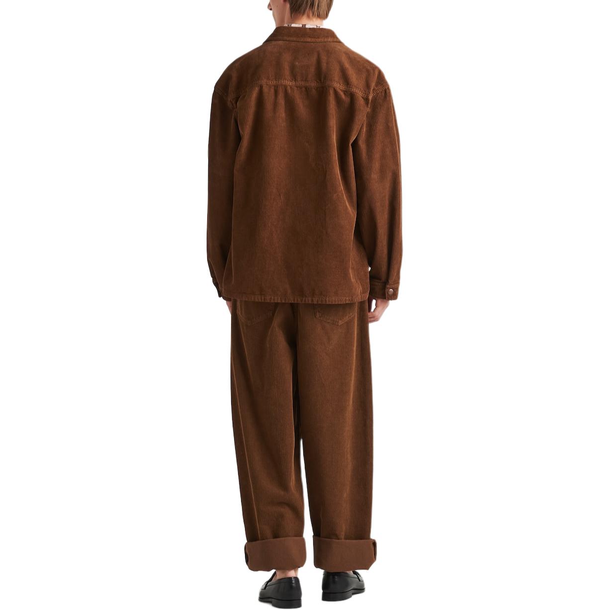 Shop 프라다 캐러멜 긴팔 셔츠 - 가슴 포켓 & 버튼 칼라 GEC090-1449-F098L-S-232