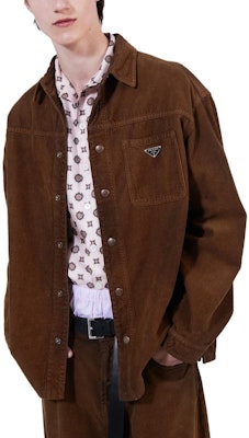 프라다 캐러멜 긴팔 셔츠 - 가슴 포켓 & 버튼 칼라 GEC090-1449-F098L-S-232 Purchase 프라다 캐러멜 긴팔 셔츠 - 가슴 포켓 & 버튼 칼라 GEC090-1449-F098L-S-232