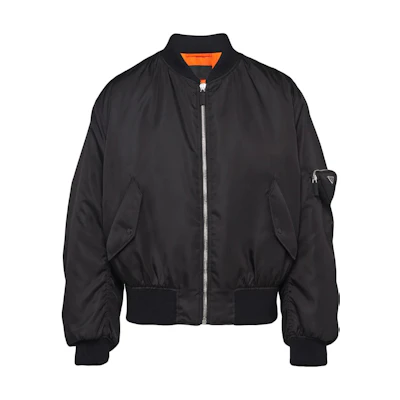 PRADA Casual Loose Fit Zip Baseball Collar Jacket Black SGB903S222-1WQ8-F0002