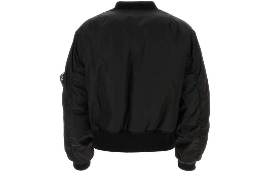 Lookbook PRADA 休閒寬鬆版拉鍊棒球領夾克 黑色 SGB903S222-1WQ8-F0002