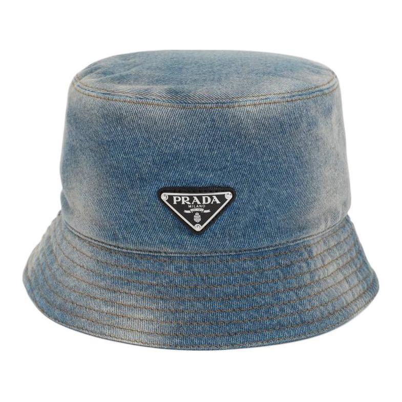 PRADA  Classic Logo Bucket Hat Blue. 2HC13712K1F0V3N