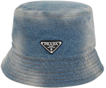 PRADA Topi Bucket Logo Klasik Biru. 2HC13712K1F0V3N Order PRADA Topi Bucket Logo Klasik Biru. 2HC13712K1F0V3N