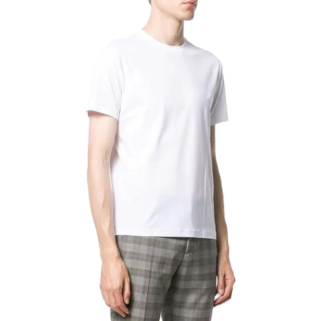 Lookbook PRADA Clásica Camiseta Blanca Casual de Manga Corta y Cuello Redondo. DNA829-11CD-FO009-S-221