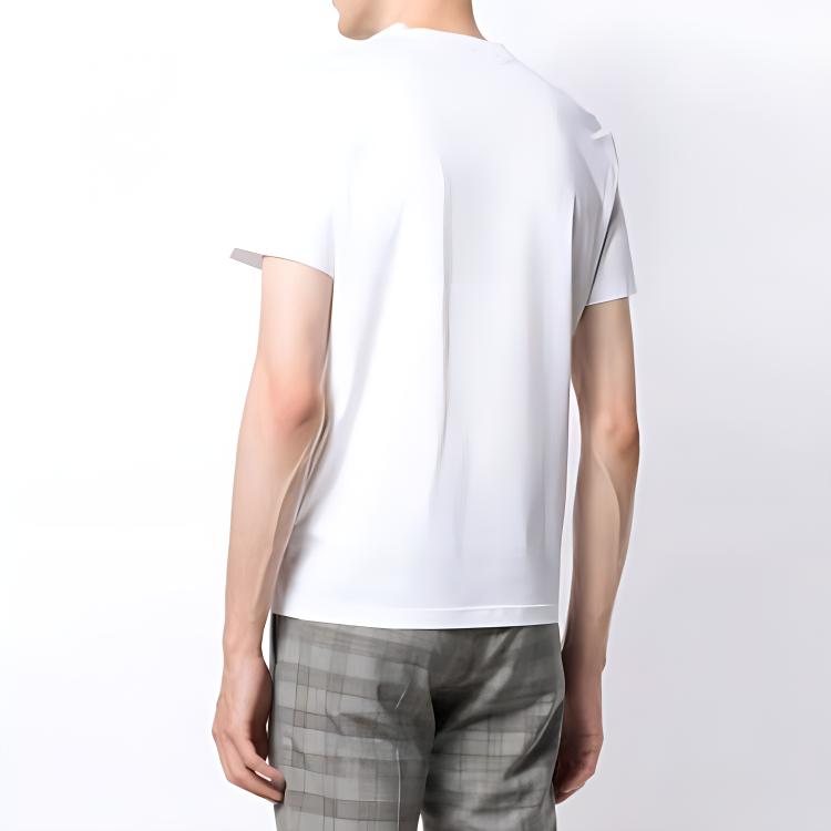 Shop PRADA Clásica Camiseta Blanca Casual de Manga Corta y Cuello Redondo. DNA829-11CD-FO009-S-221