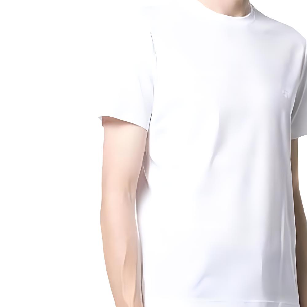 Sizing PRADA Clásica Camiseta Blanca Casual de Manga Corta y Cuello Redondo. DNA829-11CD-FO009-S-221