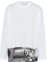 PRADA Contrast Pattern Printed Long-Sleeve Loose Fit Crewneck T-Shirt UJL44A-11R6-F0009-S-222 PRADA Contrast Pattern Printed Long-Sleeve Loose Fit Crewneck T-Shirt UJL44A-11R6-F0009-S-222