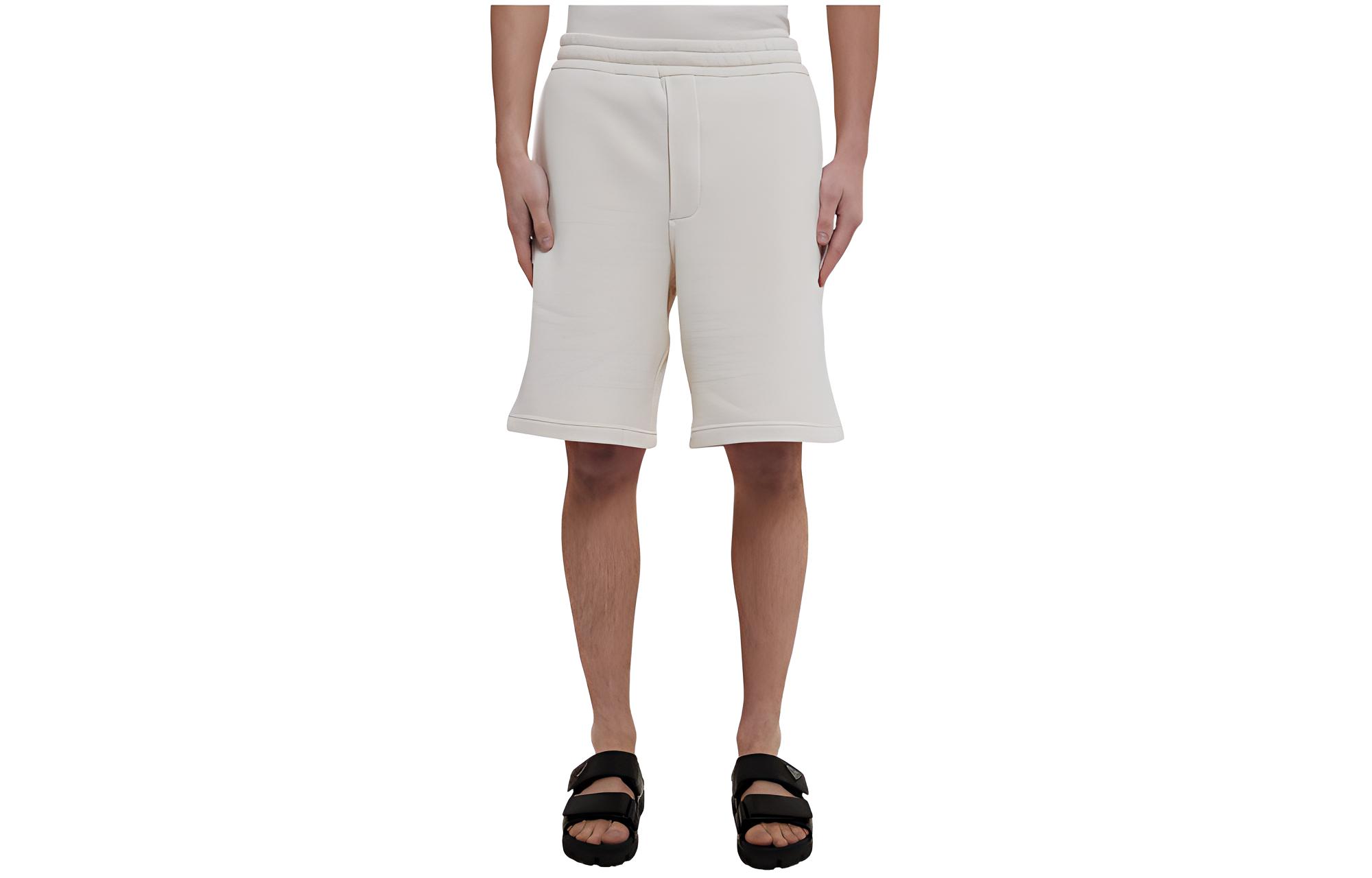 PRADA  Fitted Casual Shorts with Elastic Waistband in Natural Color. UJP22414LJF0018