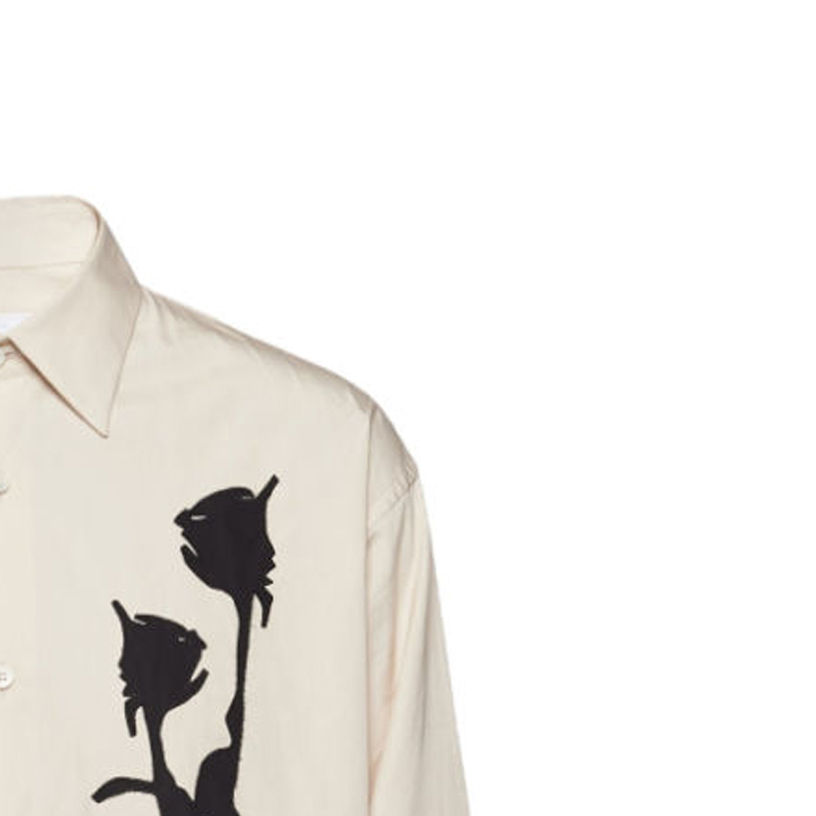 Details for PRADA 花卉图案长袖休闲衬衫 米色 UCN541-14MA