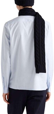 PRADA FW24 Light Blue Long Sleeve Shirt with Logo Embroidery. UCN425-15MZ-F0012-S-221 Shop PRADA FW24 Light Blue Long Sleeve Shirt with Logo Embroidery. UCN425-15MZ-F0012-S-221