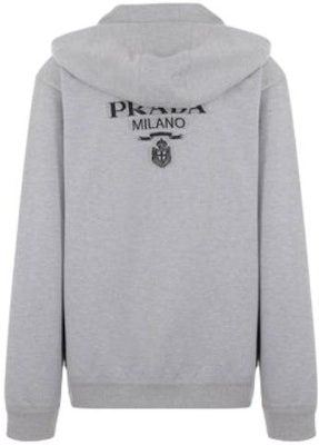 普拉达灰色修身字母印花连帽拉链外套 UJL02B-1Y13-F0031 Lookbook 普拉达灰色修身字母印花连帽拉链外套 UJL02B-1Y13-F0031