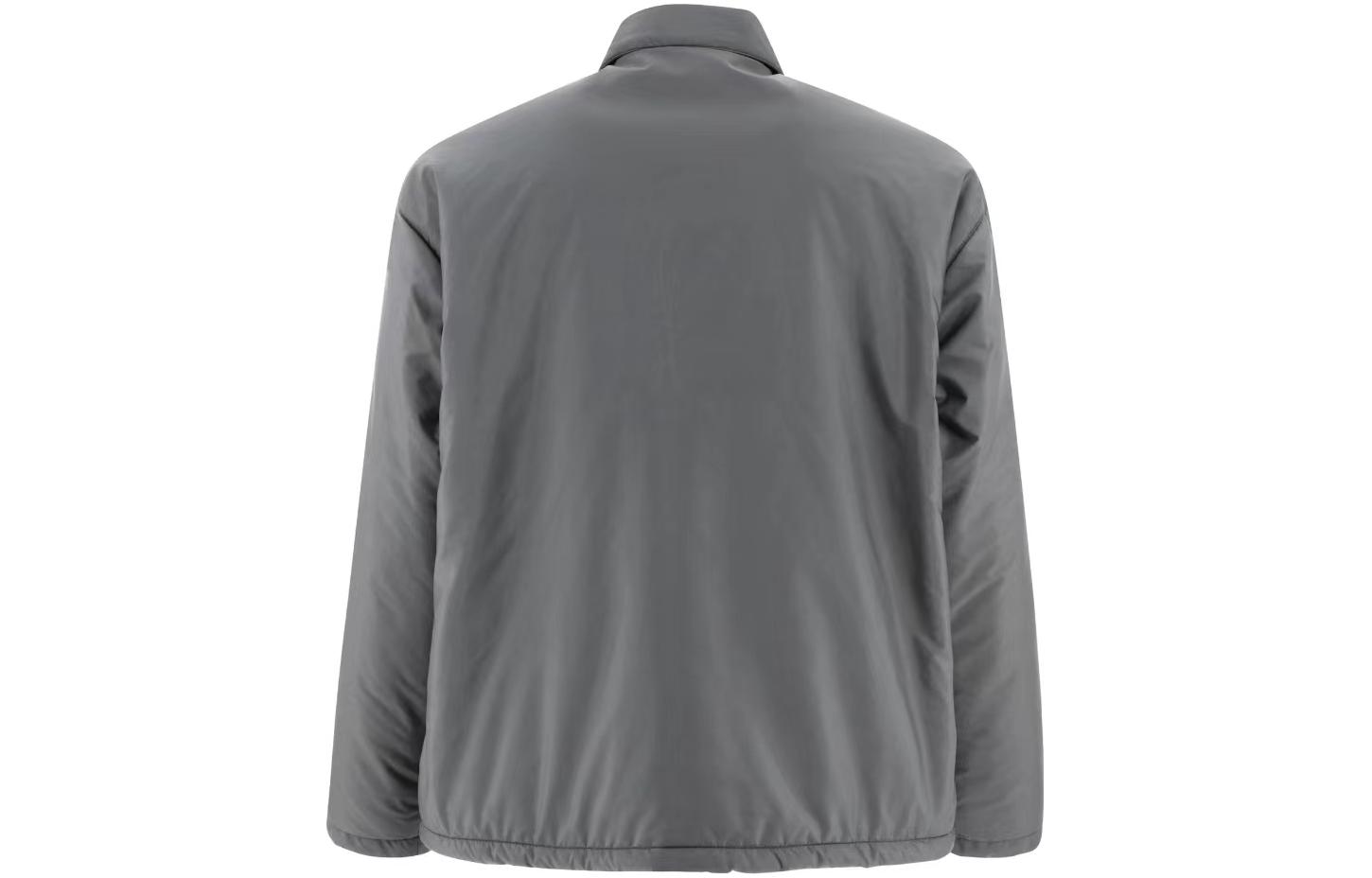 Lookbook 普拉达灰色棉质字母印花单排扣夹克外套. SGN9142-107L-FOSU8