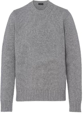 PRADA Grey Solid Color Crewneck Casual Long Sleeve Sweater UMB645-13HI-F0031-S-232 Buy PRADA Grey Solid Color Crewneck Casual Long Sleeve Sweater UMB645-13HI-F0031-S-232