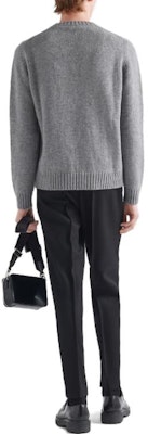 PRADA Grey Solid Color Crewneck Casual Long Sleeve Sweater UMB645-13HI-F0031-S-232 Shop PRADA Grey Solid Color Crewneck Casual Long Sleeve Sweater UMB645-13HI-F0031-S-232