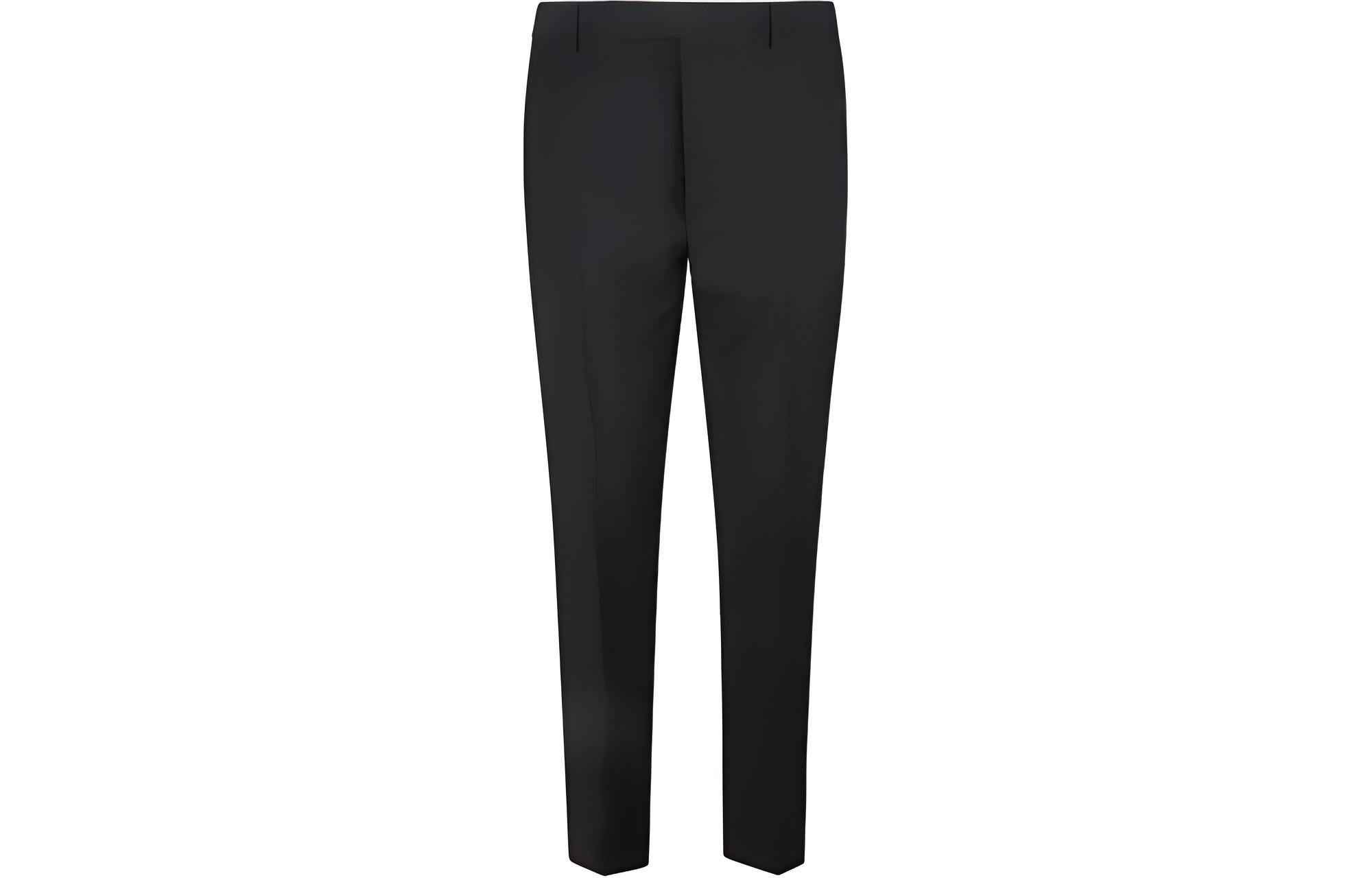 PRADA  High-Waist Tapered Casual Pants Black UP0141-1P3Z-F0002