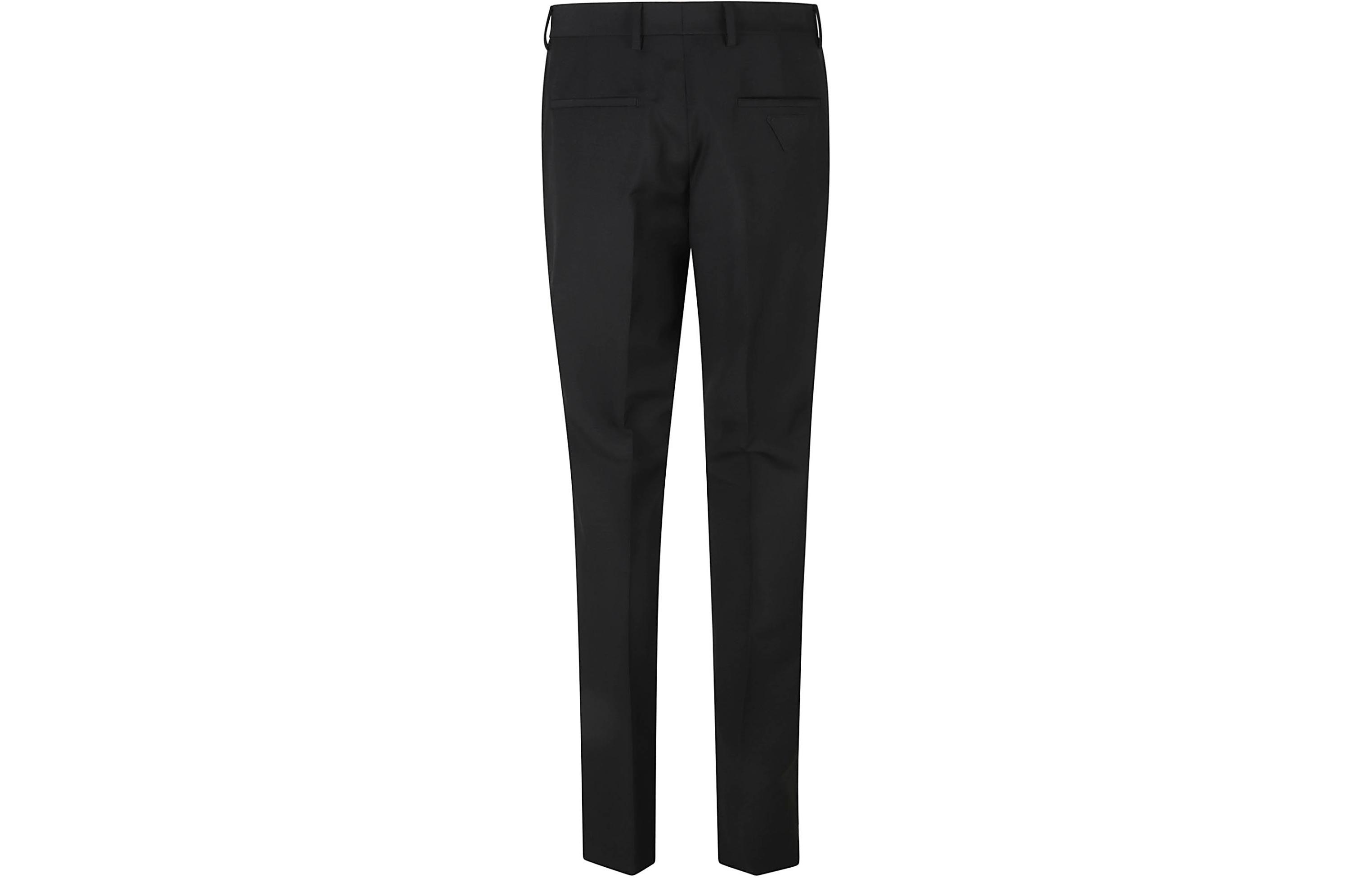 Lookbook PRADA  High-Waist Tapered Casual Pants Black UP0141-1P3Z-F0002