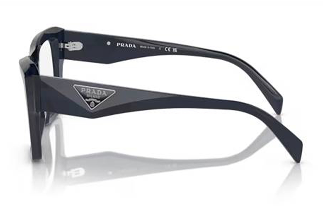 PRADA  Irregular Acetate Optical Glasses Frame with Logo - Blue PR09ZV08Q1O1 圖 4