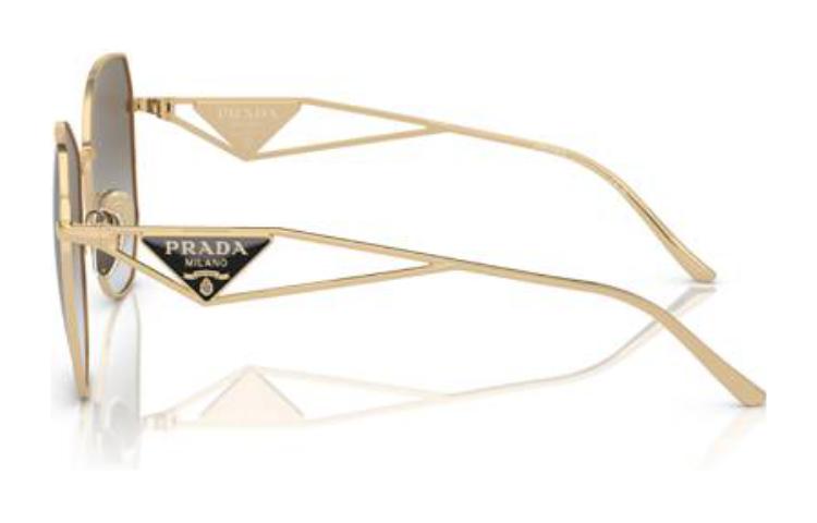 PRADA  Irregular Gold Metal Logo Sunglasses PR57YSZVN0A7 圖 4