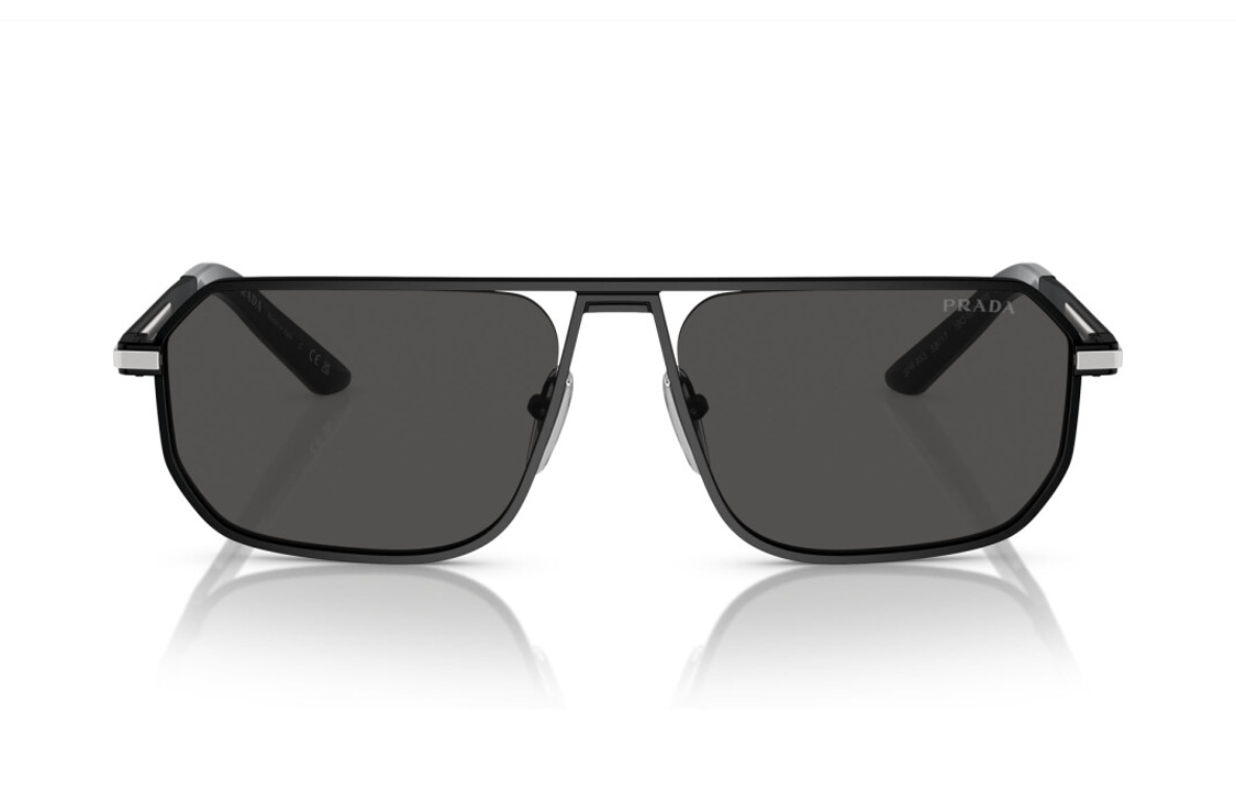 PRADA  Irregular Metal Frame Black Sunglasses with Decorative Temples PRA53S1BO5S0 圖 3