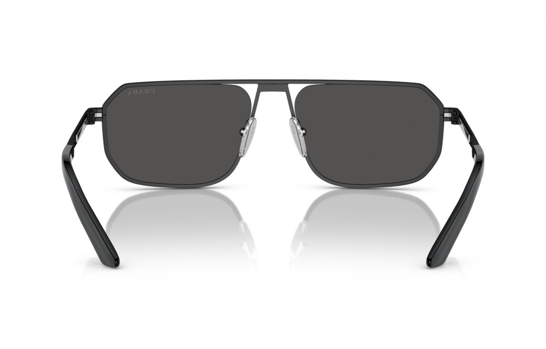 PRADA  Irregular Metal Frame Black Sunglasses with Decorative Temples PRA53S1BO5S0 圖 5