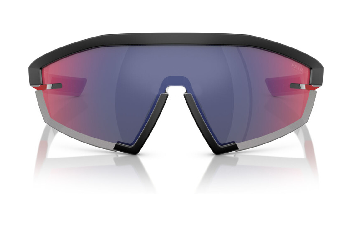 PRADA  Irregular Shape Sunglasses with Patterned Temples - Black. PS03ZS1BO10A 圖 5