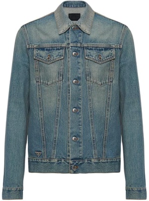 普拉达 浅蓝色标志长袖单排扣夹克 GEB227-12K1-F0V3N-S-231 Order 普拉达 浅蓝色标志长袖单排扣夹克 GEB227-12K1-F0V3N-S-231