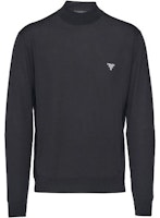PRADA Logo Embroidered Long Sleeve Casual Sweater. UMR505-1ZLE-F0002 PRADA Logo Embroidered Long Sleeve Casual Sweater. UMR505-1ZLE-F0002