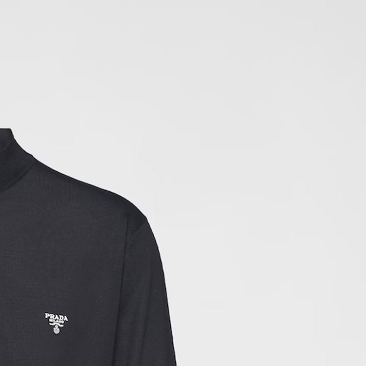 Details for PRADA Sweater Kasual Lengan Panjang Bordir Logo. UMR505-1ZLE-F0002