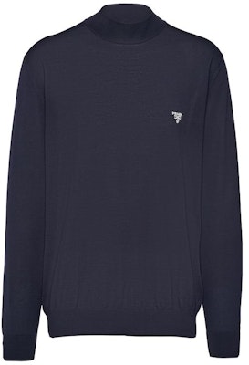 PRADA Sweater Kasual Lengan Panjang Bordir Logo. UMR505-1ZLE-F0002 Cheap PRADA Sweater Kasual Lengan Panjang Bordir Logo. UMR505-1ZLE-F0002