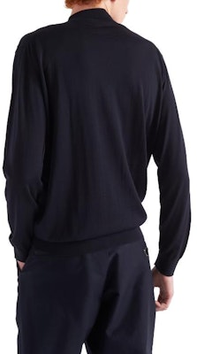 PRADA Sweater Kasual Lengan Panjang Bordir Logo. UMR505-1ZLE-F0002 2