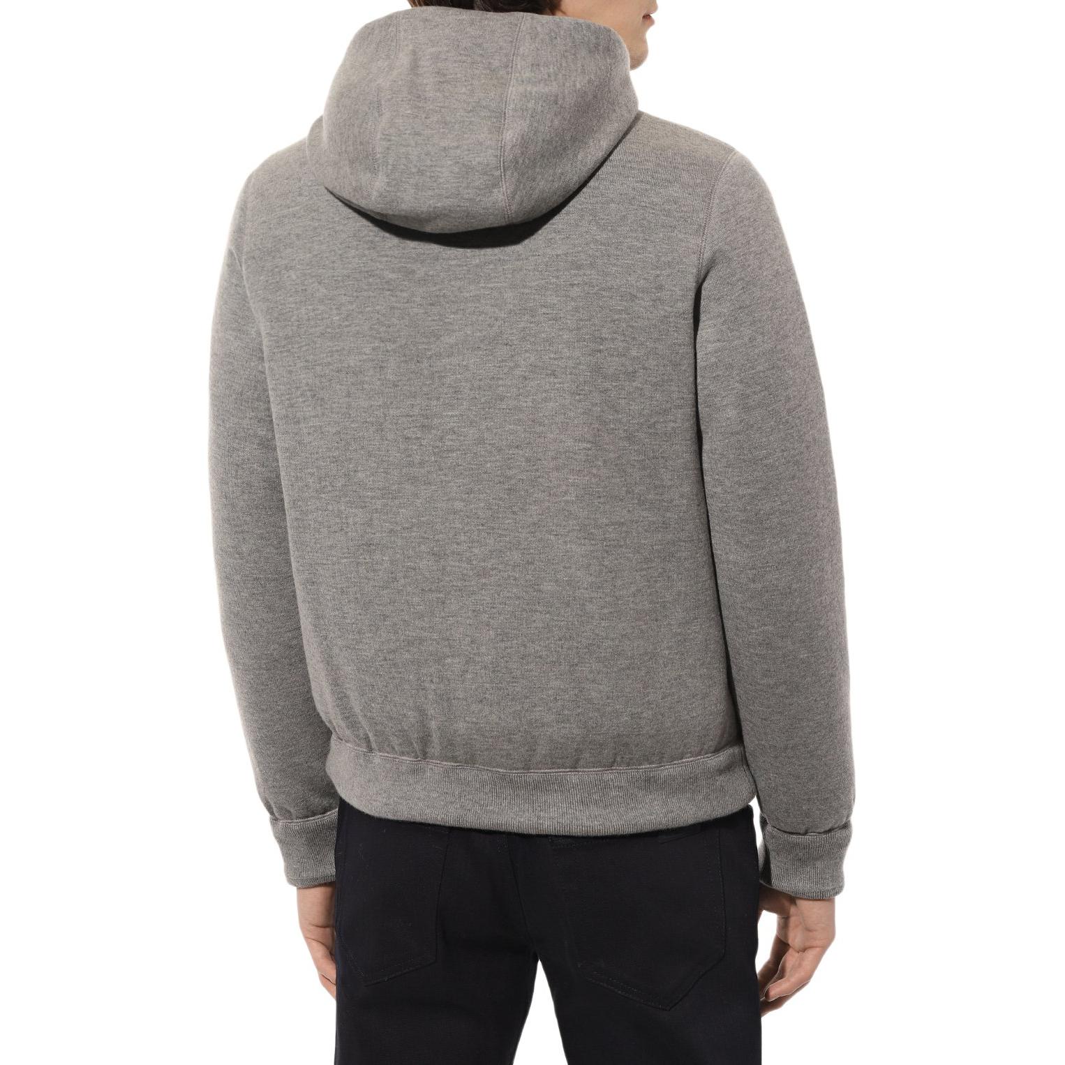 Purchase PRADA  Logo Print Zip-Up Hooded Puffer Jacket Grey SGC021-10J4-F0031-S-212