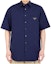 Buy 프라다 네이비 블루 반팔 버튼업 셔츠 UCS503-1XV2-F0021