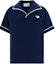 Order PRADA 海军蓝条纹徽标印花短袖POLO衫. SC751-1ZR3-F0008-S-OOO