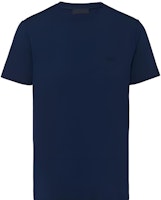 PRADA Navy Stretch Cotton Crewneck Slim Fit Short Sleeve T-Shirt UJM564-1UOR-F0124-S-092 PRADA Navy Stretch Cotton Crewneck Slim Fit Short Sleeve T-Shirt UJM564-1UOR-F0124-S-092