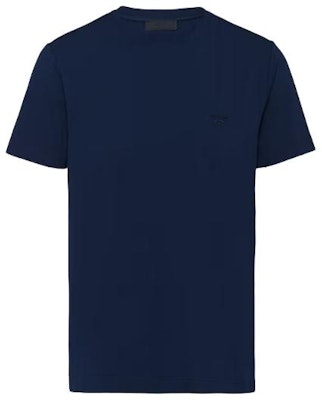 프라다 네이비 스트레치 코튼 크루넥 슬림핏 반팔 티셔츠 UJM564-1UOR-F0124-S-092 Order 프라다 네이비 스트레치 코튼 크루넥 슬림핏 반팔 티셔츠 UJM564-1UOR-F0124-S-092