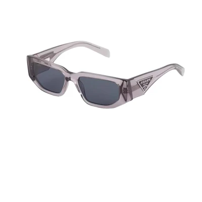 PRADA Purple Square Sunglasses with Metal Triangle Logo. SPR09Z_E18S_FE09T_C_A055