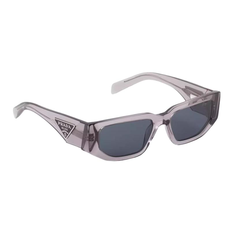 Details for PRADA Cermin Mata Ungu Segi Empat dengan Logo Segitiga Metal. SPR09Z_E18S_FE09T_C_A055