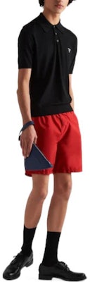 프라다 리나일론 솔리드 스윔 숏츠 레드 UB333107L-F0011-S-221 Lookbook 프라다 리나일론 솔리드 스윔 숏츠 레드 UB333107L-F0011-S-221