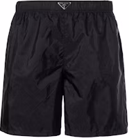 Order PRADA Re-Nylon Swim Trunks Black Elastic Waist Loose Fit Swim Shorts UB372-1WQ9-F0002-S-OOO