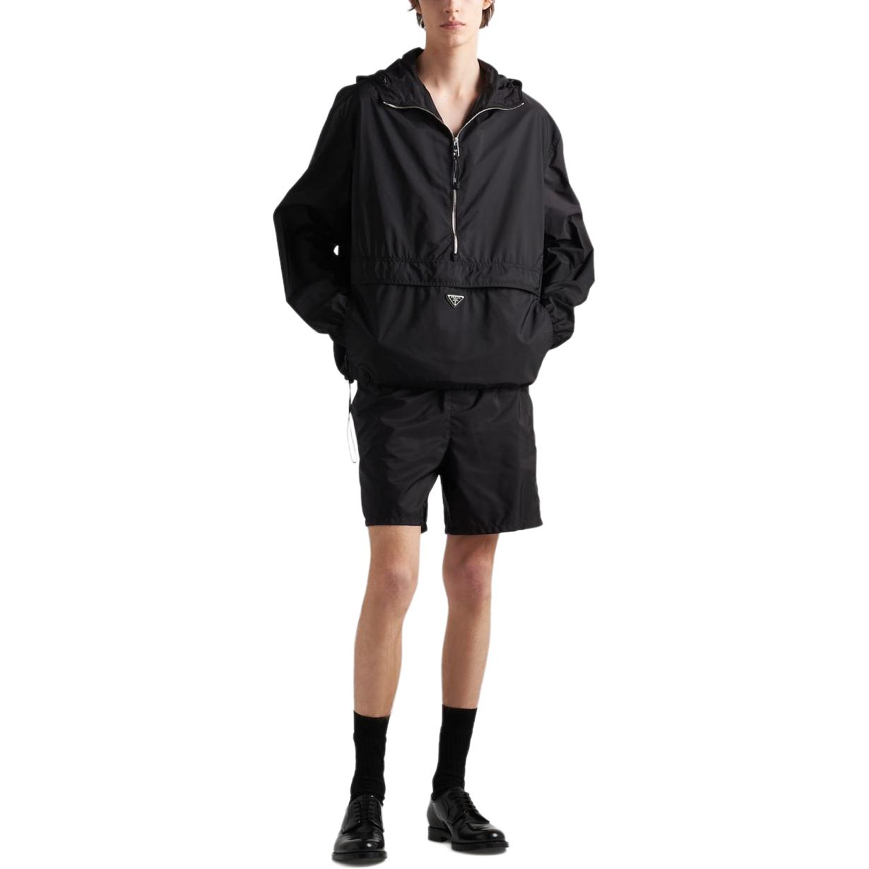 Purchase PRADA Re-Nylon 黑色泳褲 彈性腰圍 寬鬆版型 游泳短褲 UB372-1WQ9-F0002-S-OOO