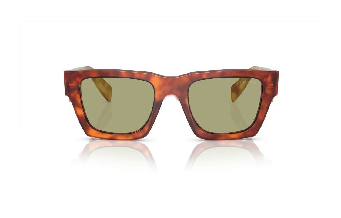 Lookbook PRADA 矩形醋酸板玳瑁墨鏡 經典字母鏡腳款式 PRA06S11P60C