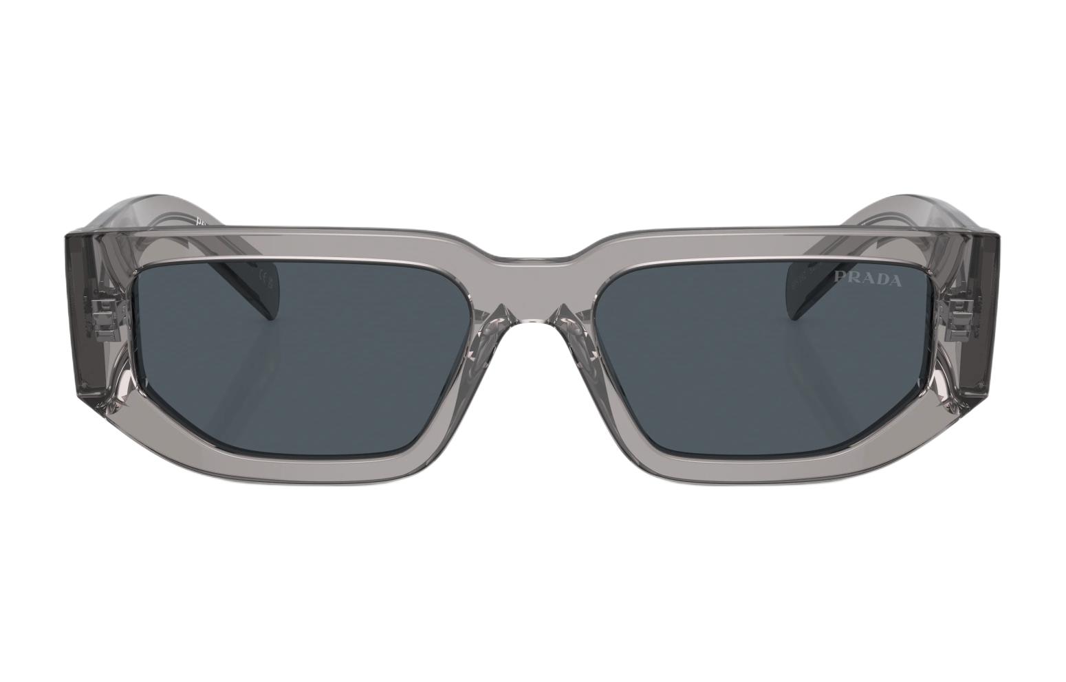 Lookbook PRADA Gafas de Sol Rectangulares Grises con Logo Triangular Marco Acetato. PR09ZS18S09T