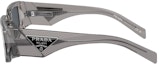 Shop PRADA Gafas de Sol Rectangulares Grises con Logo Triangular Marco Acetato. PR09ZS18S09T