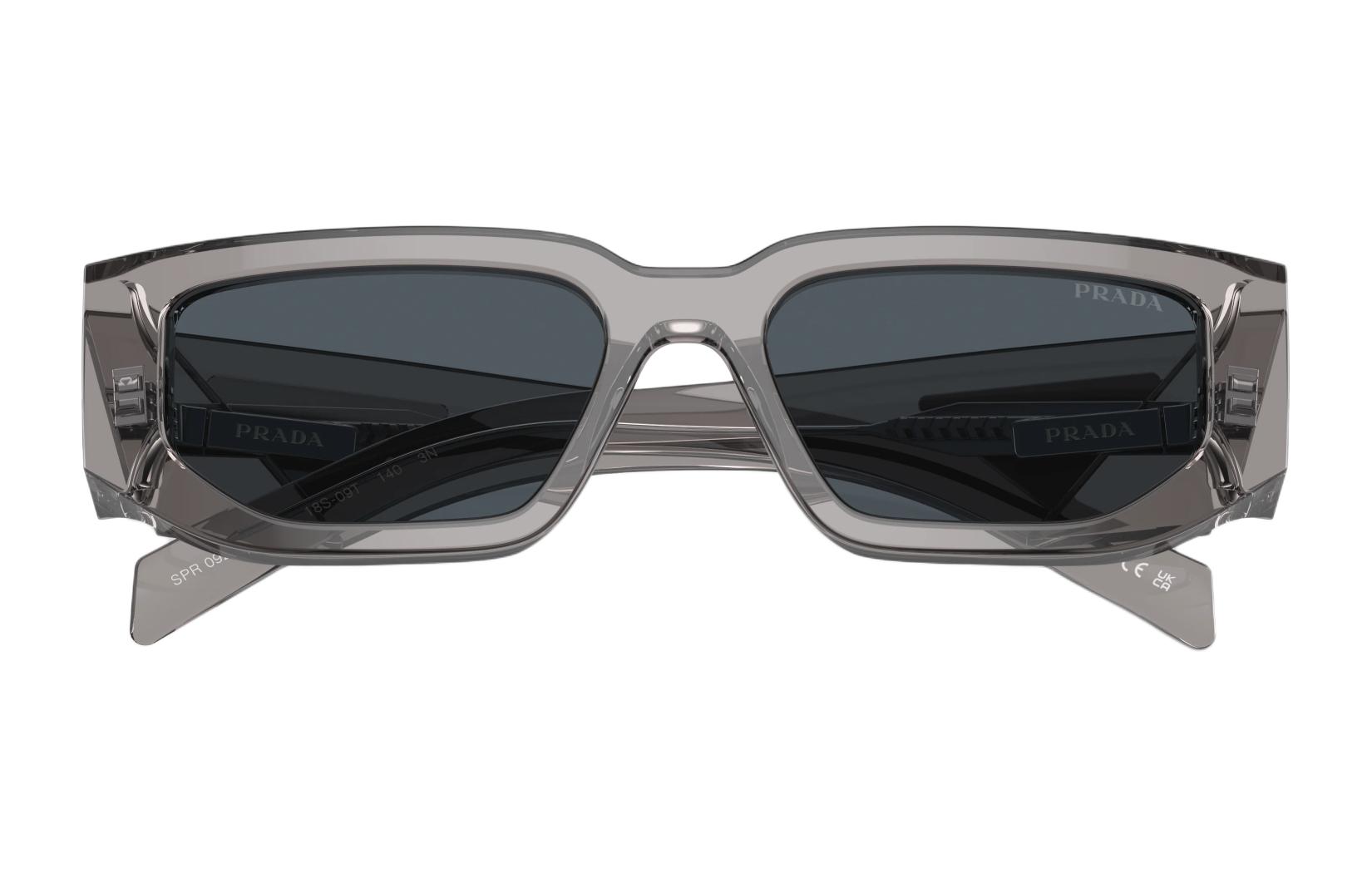 Details for PRADA Gafas de Sol Rectangulares Grises con Logo Triangular Marco Acetato. PR09ZS18S09T