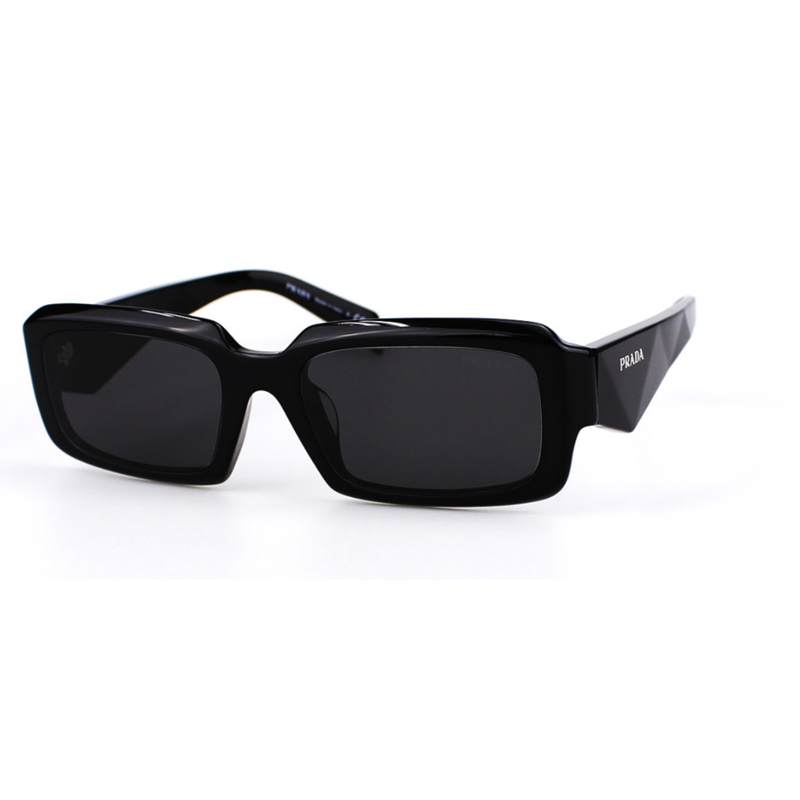 PRADA  Rectangular Sunglasses Black with Side Lettering Detail PR27ZS16K08Z