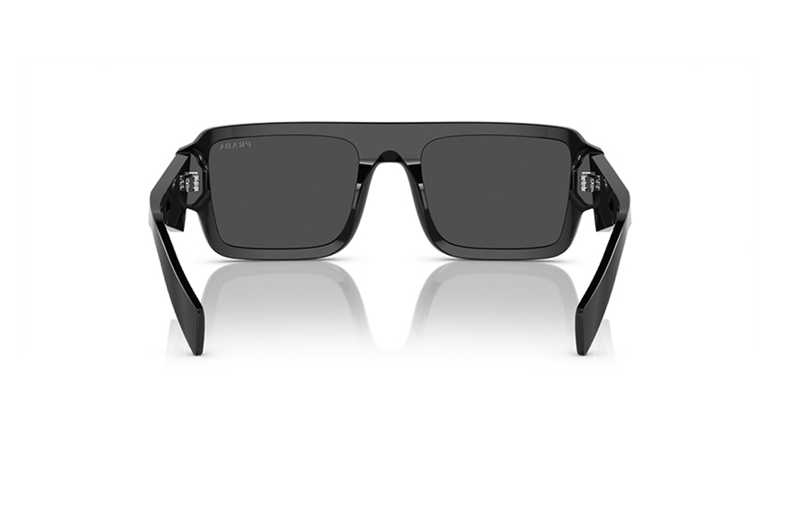 Shop Gafas de Sol Rectangulares PRADA con Logo de Letras - Negro 0PRA05SF-16K08Z